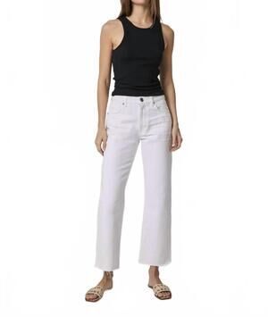 NEW EDYSON women's vincent high rise wide leg jeans in optic white